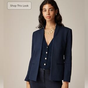 New J. Crew Navy size 22 going-out blazer in stretch twill